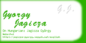 gyorgy jagicza business card
